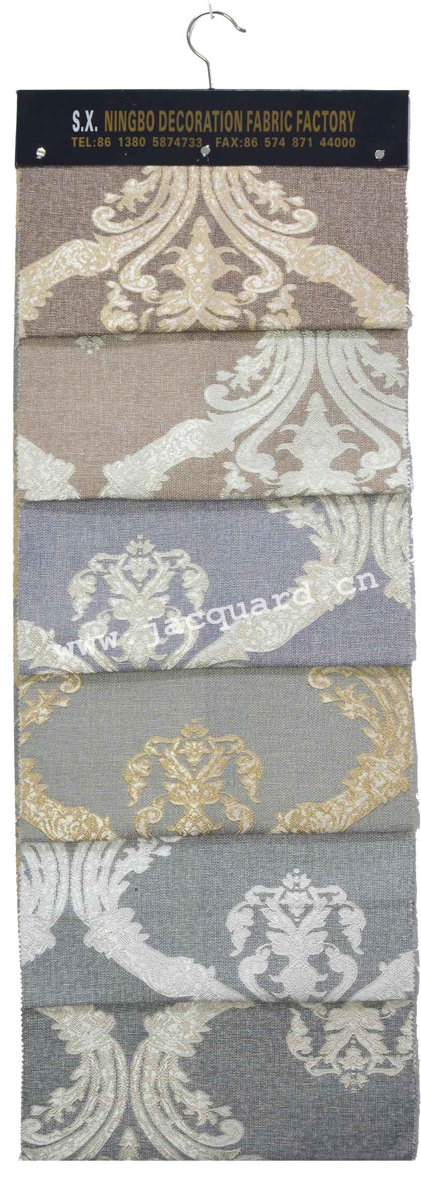 Jacquard Grommet Curtain /Eyelet  Curtain   for Bed room(2 Panels)