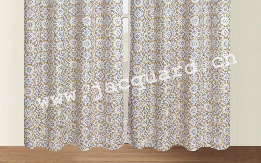 Jacquard Curtain  with  Grommet/Eyelet Curtain for Bed room(2 Panels)