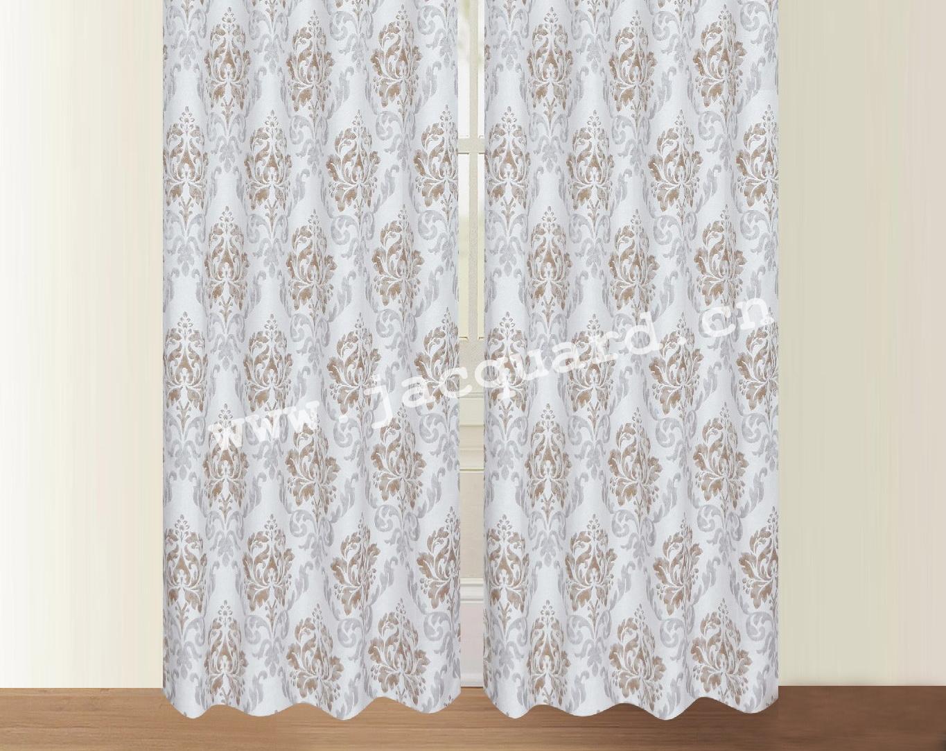 Jacquard Curtain  with  Grommet/Eyelet Curtain for Bed room Living Room(2 Panels)