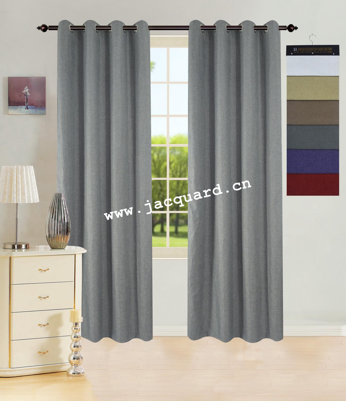 Plain Blackout  Grommet Curtain  /Eyelet Curtain  (2 panels).Insulated Thermal Room Darkening Curtain for Living Room