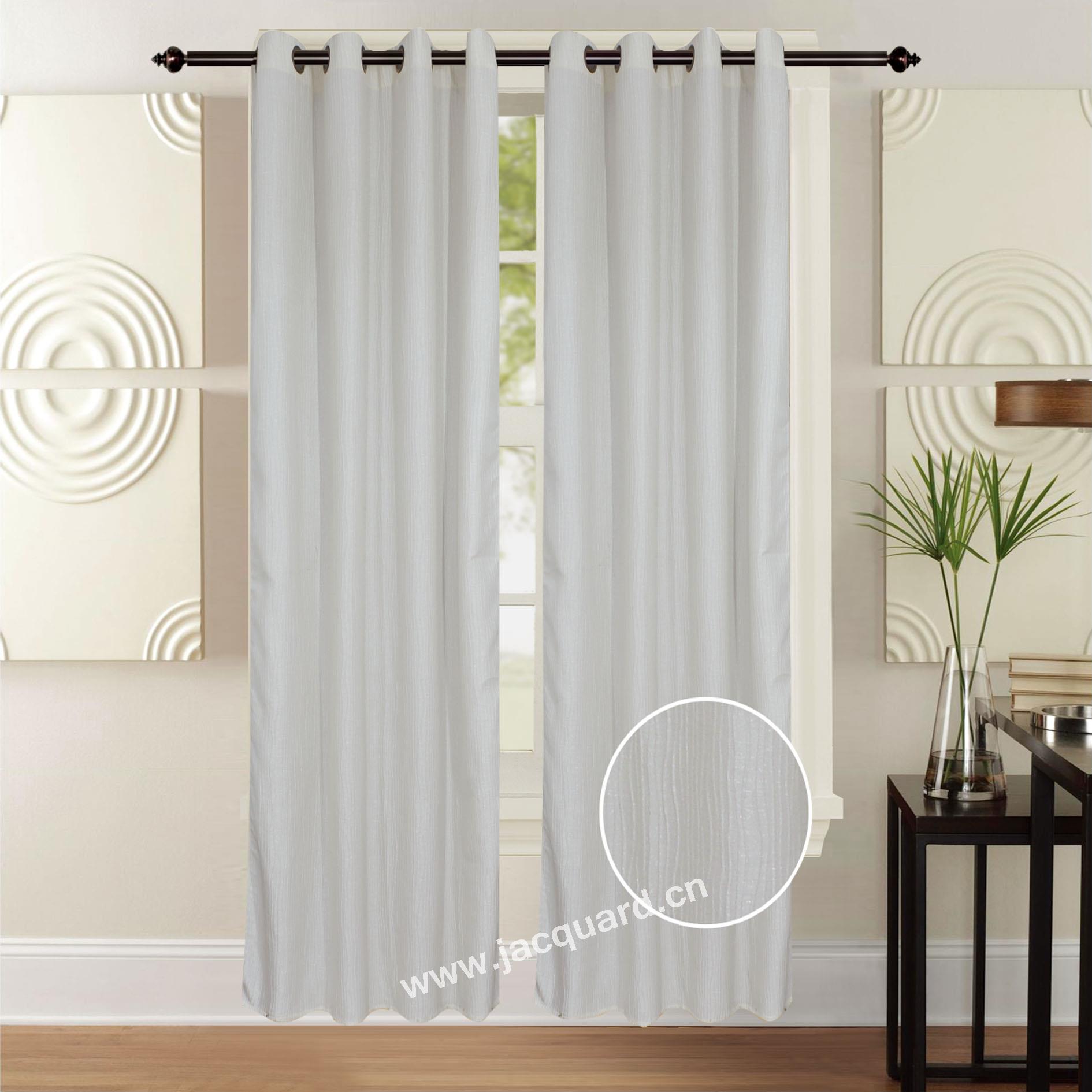 Jacquard Curtain  with  Gromment /Eyelet Curtain for Bed room(2 Panels)